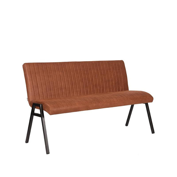 LABEL51 Eetkamerbank Matz - Cognac - Microfiber - 145 cm - Majorr