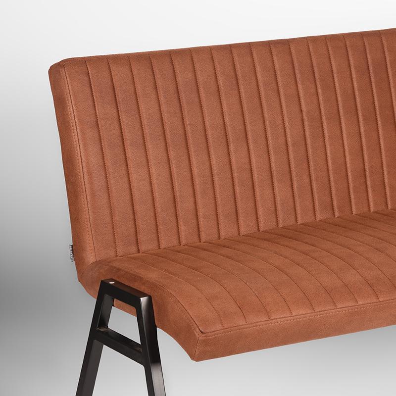 LABEL51 Eetkamerbank Matz - Cognac - Microfiber - 145 cm - Majorr