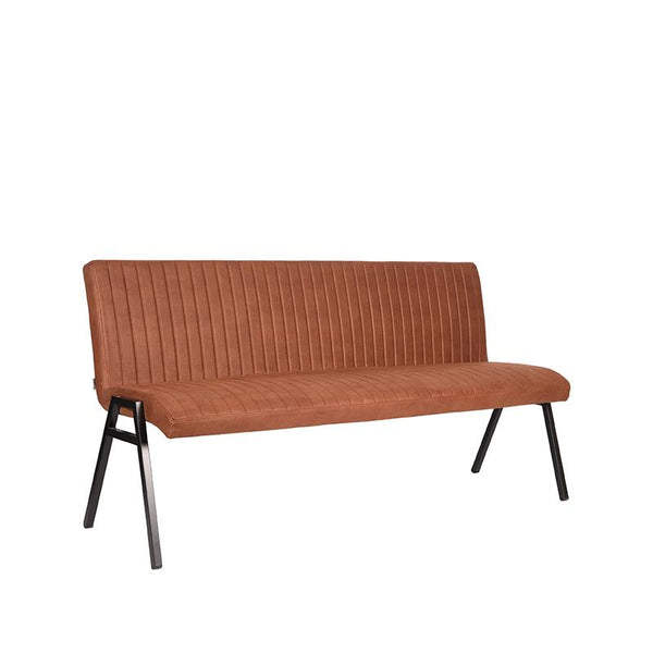 LABEL51 Eetkamerbank Matz - Cognac - Microfiber - 175 cm - Majorr