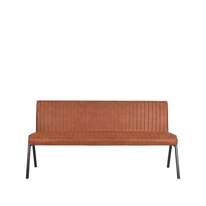 LABEL51 Eetkamerbank Matz - Cognac - Microfiber - 175 cm - Majorr