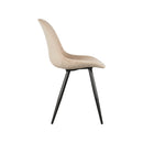 LABEL51 Eetkamerstoel Capri - Zand - Fluweel - Majorr