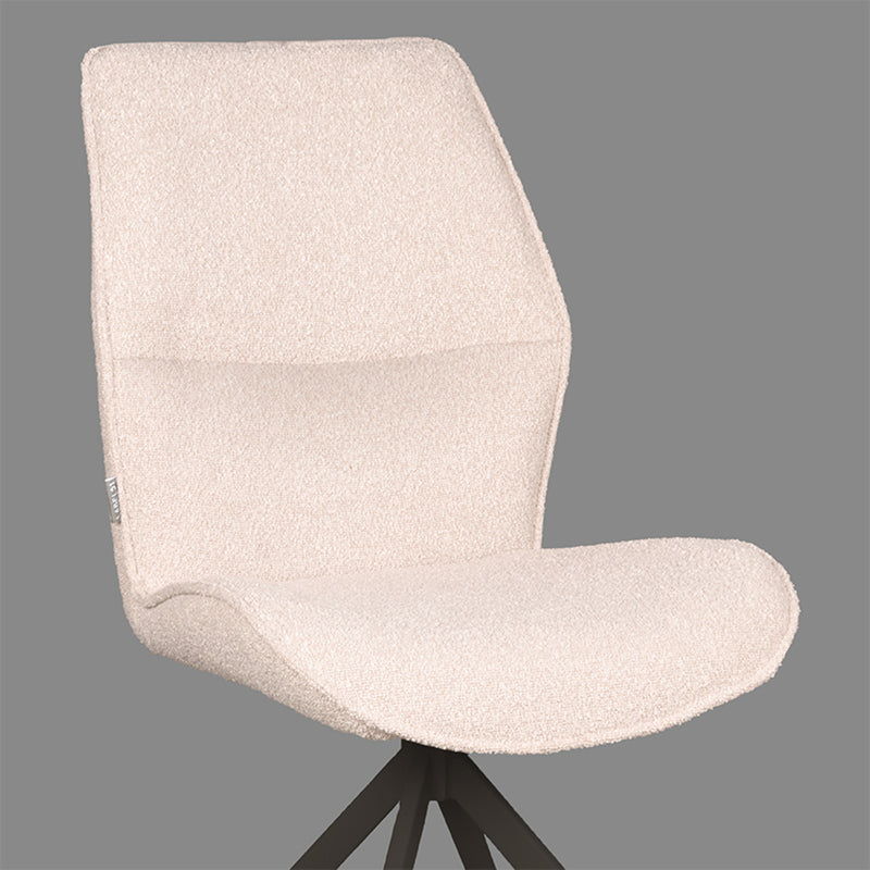 LABEL51 Eetkamerstoel Comfy - Naturel - Boucle - Majorr