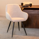 LABEL51 Eetkamerstoel Fender - Naturel - Boucle - Majorr