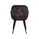 LABEL51 Eetkamerstoel Fer - Antraciet - Velours - Majorr