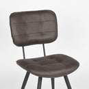 LABEL51 Eetkamerstoel Gus - Antraciet - Microfiber - Majorr