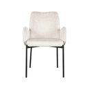 LABEL51 Eetkamerstoel Joni - Crème - Fluweel - Majorr