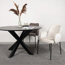 LABEL51 Eetkamerstoel Joni - Crème - Fluweel - Majorr