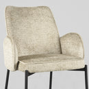 LABEL51 Eetkamerstoel Joni - Beige - Fluweel - Majorr