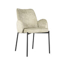 LABEL51 Eetkamerstoel Joni - Beige - Fluweel - Majorr