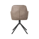 LABEL51 Eetkamerstoel Joy - Taupe - Microfiber - Majorr