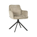 LABEL51 Eetkamerstoel Joy - Beige - Fluweel - Majorr