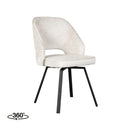 LABEL51 Eetkamerstoel Lewis - Crème - Fluweel - Majorr