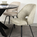 LABEL51 Eetkamerstoel Lewis - Beige - Fluweel - Majorr