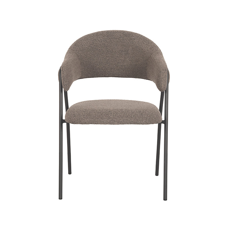 LABEL51 Eetkamerstoel Lowen - Bruin - Boucle - Majorr