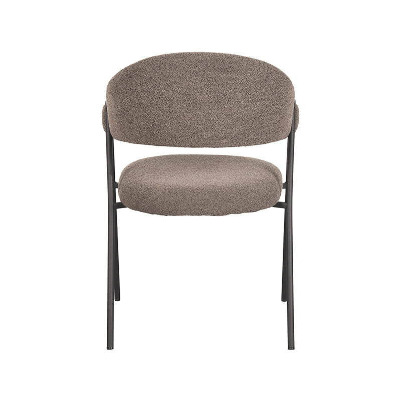 LABEL51 Eetkamerstoel Lowen - Bruin - Boucle - Majorr