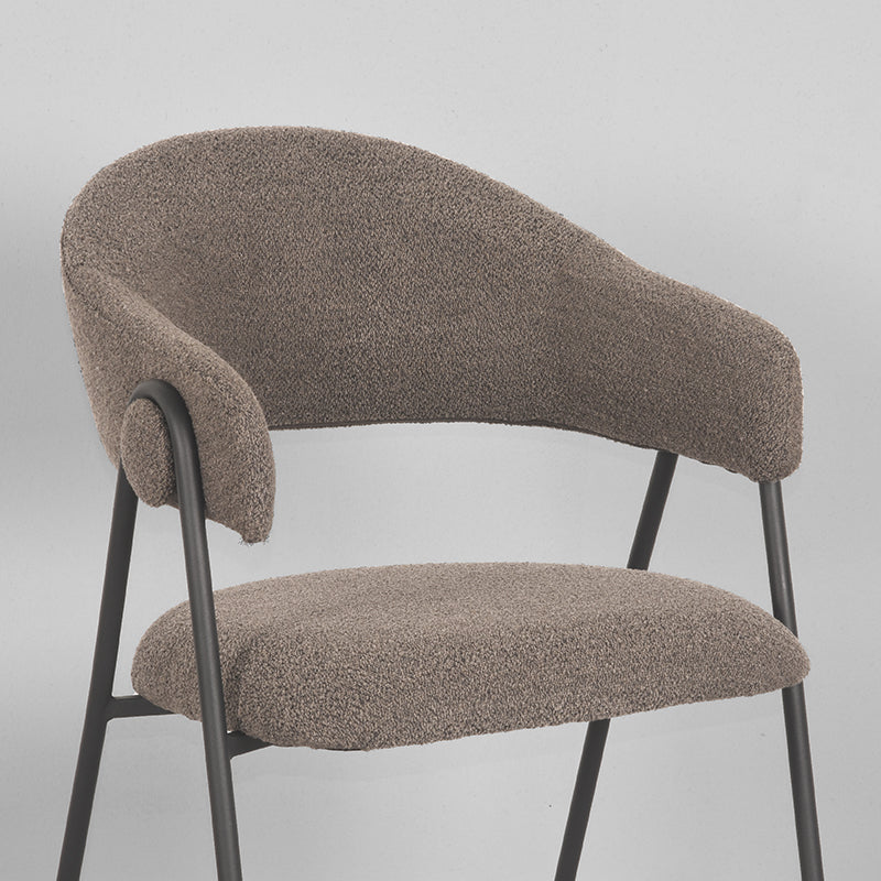LABEL51 Eetkamerstoel Lowen - Bruin - Boucle - Majorr