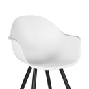 LABEL51 Eetkamerstoel Luca - Wit - Kunststof - Majorr