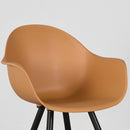 LABEL51 Eetkamerstoel Luca - Oker - Kunststof - Majorr
