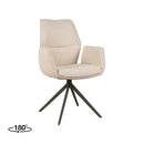 LABEL51 Eetkamerstoel Mellow - Naturel - Boucle - Zwart Onderstel - Majorr