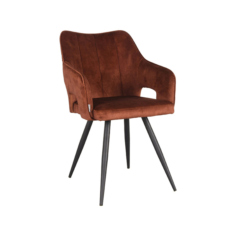LABEL51 Eetkamerstoel Noud - Rust - Velours - Majorr