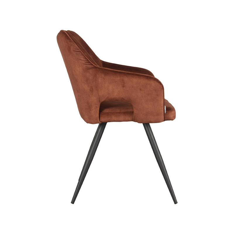 LABEL51 Eetkamerstoel Noud - Rust - Velours - Majorr