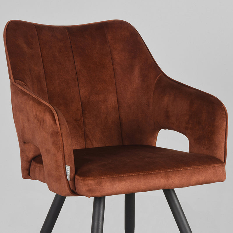 LABEL51 Eetkamerstoel Noud - Rust - Velours - Majorr