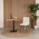 LABEL51 Eetkamerstoel Sam - Wit - Boucle - Majorr