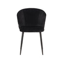 LABEL51 Eetkamerstoel Wave - Zwart - Fluweel - Majorr