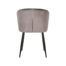 LABEL51 Eetkamerstoel Wave - Grijs - Fluweel - Majorr