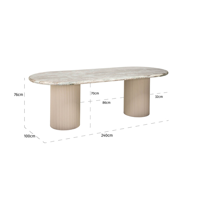 Eettafel Coronel (Beige) - Majorr