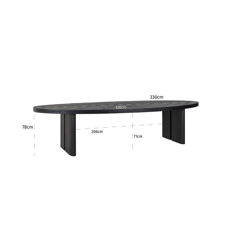 Eettafel Lilly 330 ovaal - Majorr