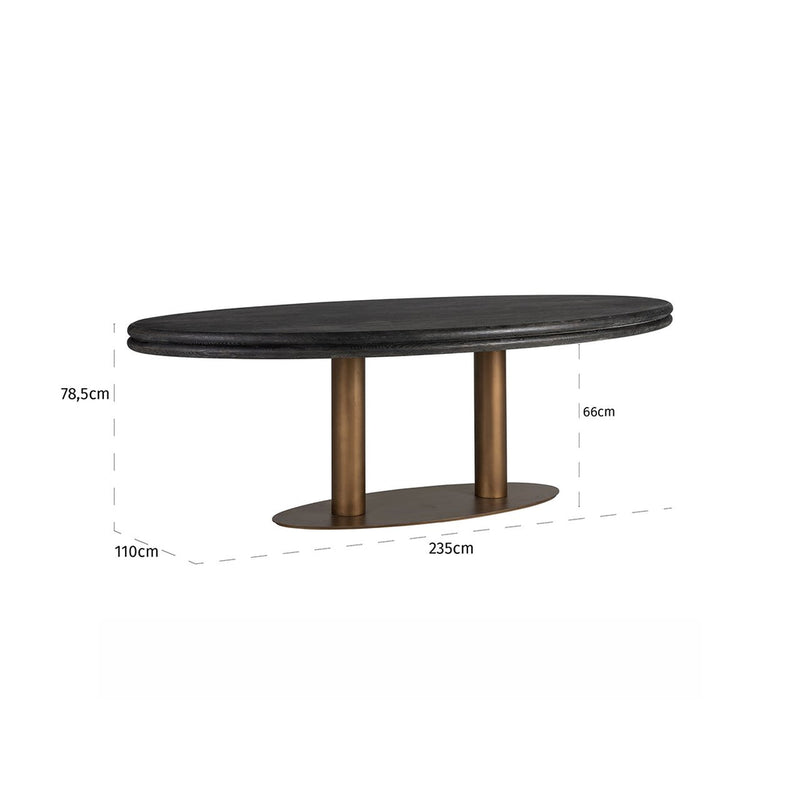 Eettafel Macaron ovaal 235 - Majorr