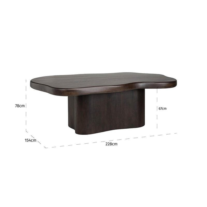 Eettafel Sherman Organisch 230x139 (Brown) - Majorr