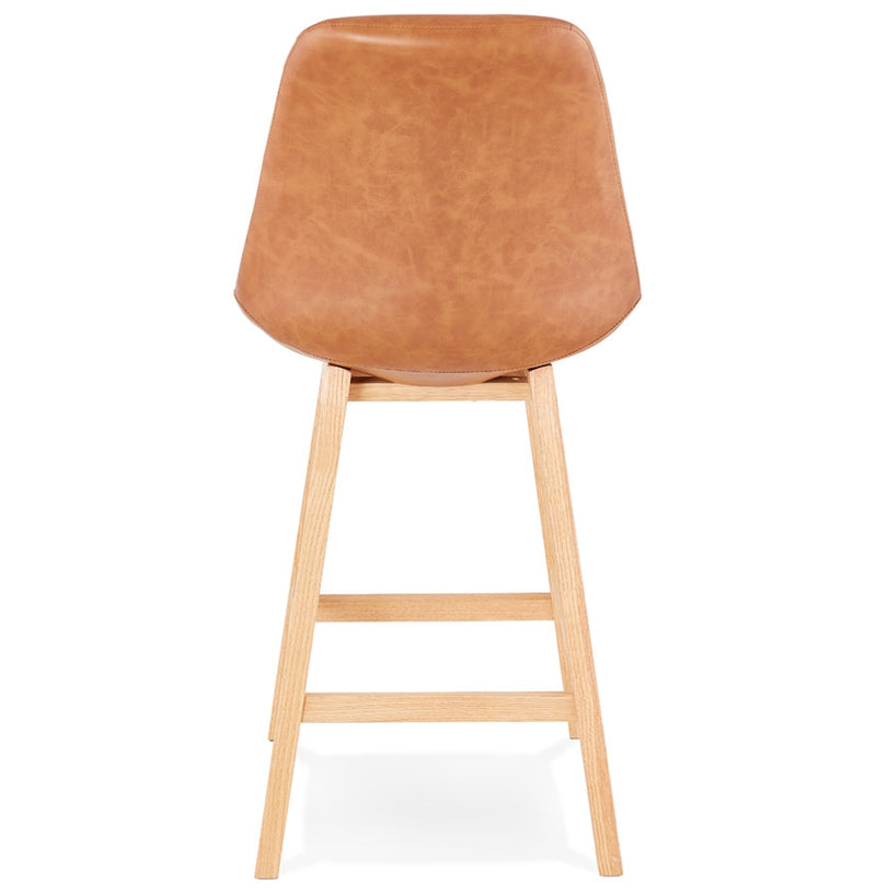 Halfhoge kruk ‘ELENA MINI' bruin van synthetisch materiaal - Majorr