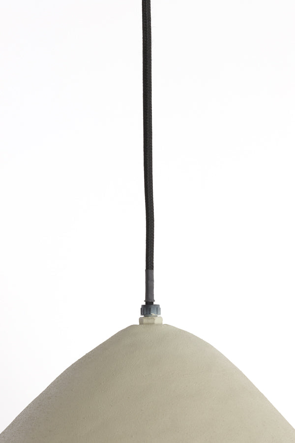 Hanging lamp 32x20 cm ELIMO matt light grey - Majorr