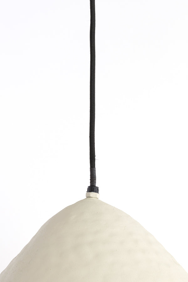 Hanging lamp 40x25 cm ELIMO matt cream - Majorr