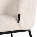Stoel Elvi beige chenille fire retardant - Majorr