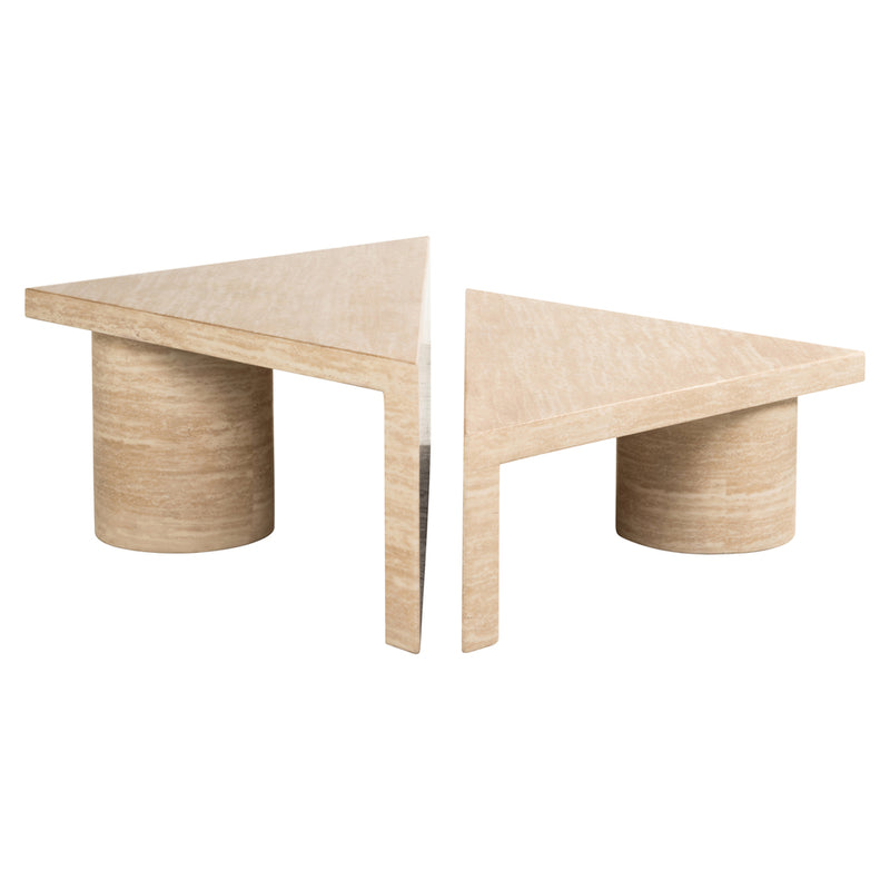 Salontafel set Fictus Travertine faux - Majorr