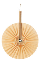 Fan Wall Decoration Round Bamboo Natural - Majorr