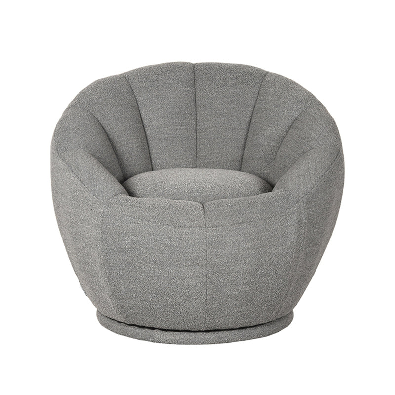 LABEL51 Fauteuil Crown - Grijs - Boucle - Majorr