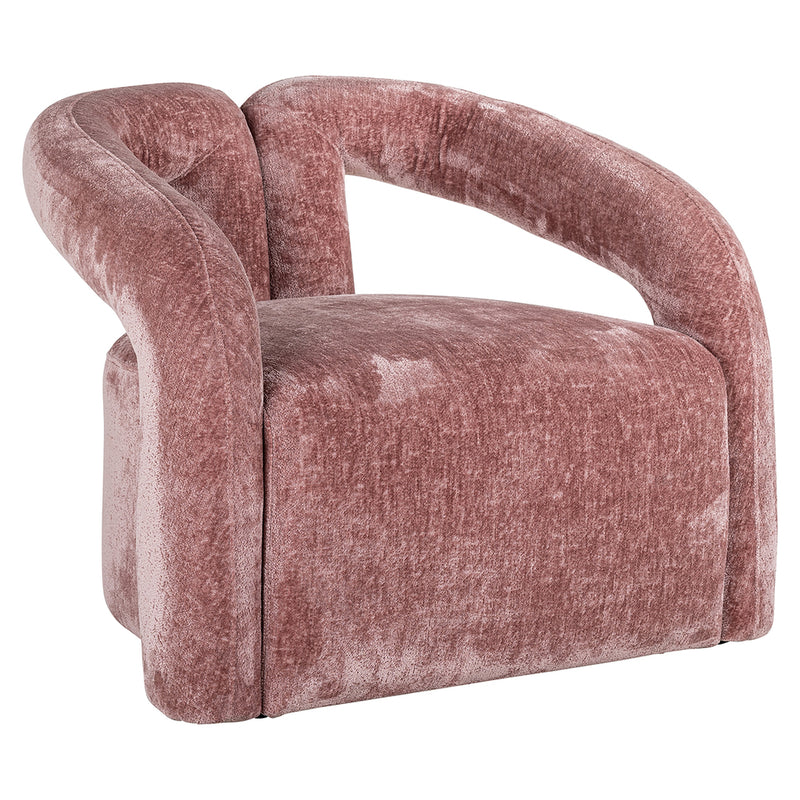 Fauteuil Dana rose chenille (Bergen 705 rose chenille) - Majorr