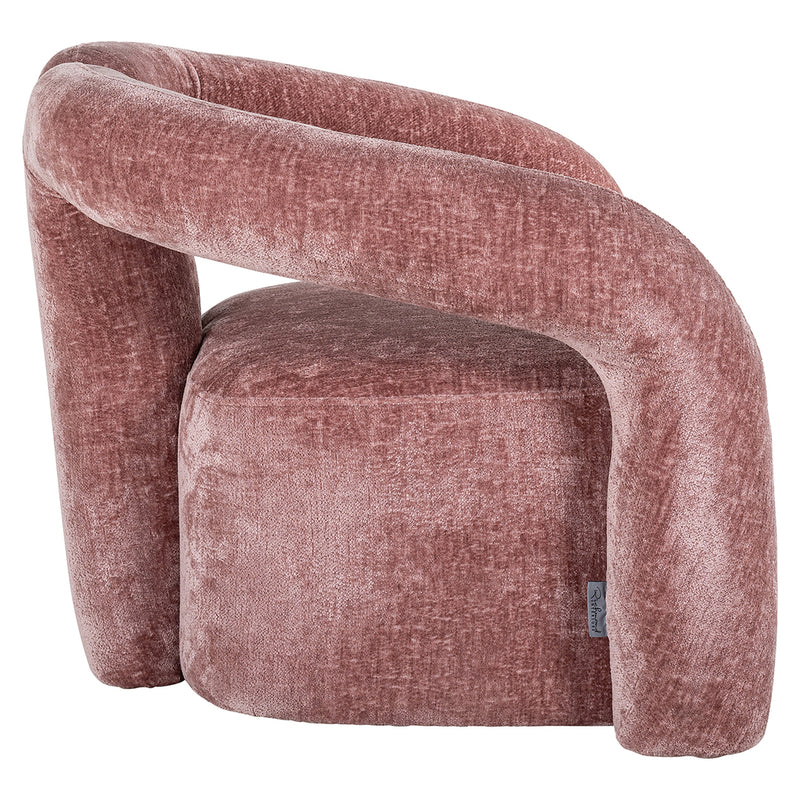 Fauteuil Dana rose chenille (Bergen 705 rose chenille) - Majorr