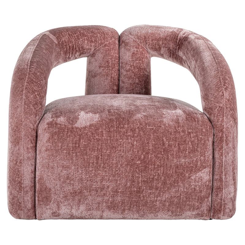 Fauteuil Dana rose chenille (Bergen 705 rose chenille) - Majorr