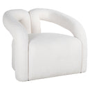 Fauteuil Dana white furry (Himalaya 900 white furry) - Majorr