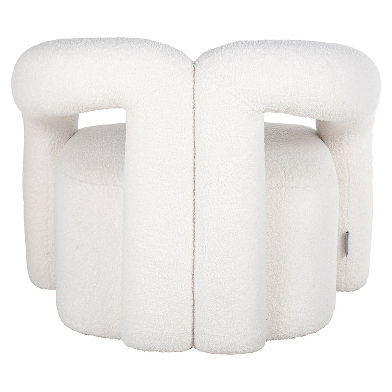 Fauteuil Dana white furry (Himalaya 900 white furry) - Majorr