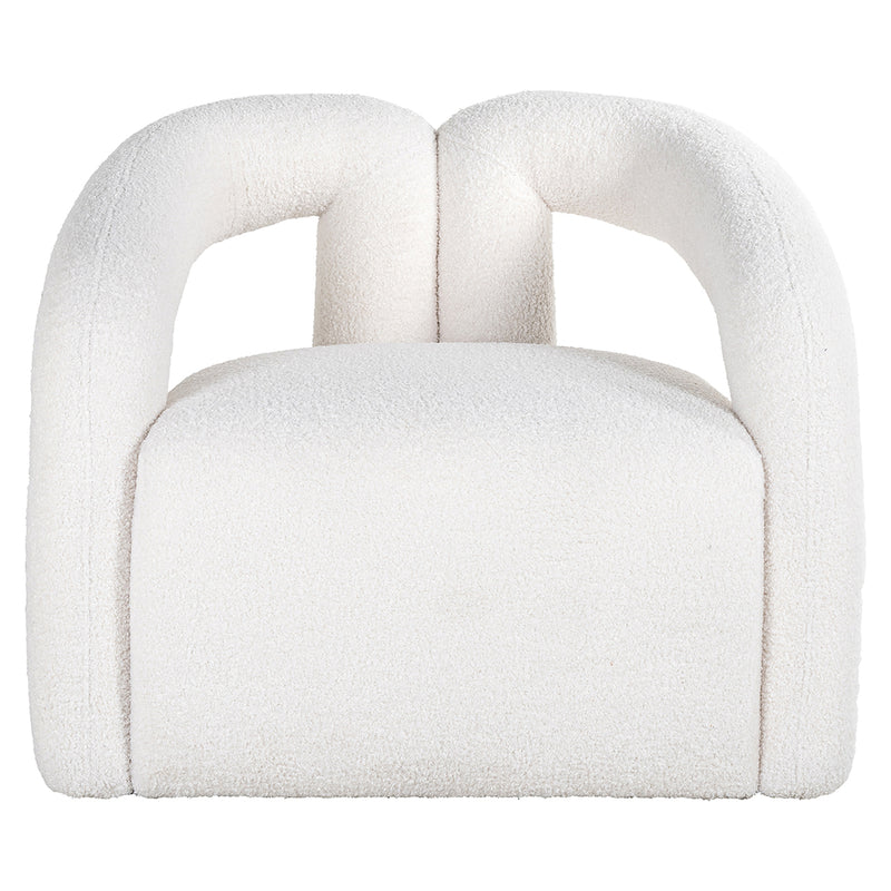 Fauteuil Dana white furry (Himalaya 900 white furry) - Majorr