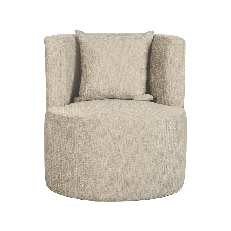 LABEL51 Fauteuil Evy - Beige - Fluweel - 65 cm - Majorr