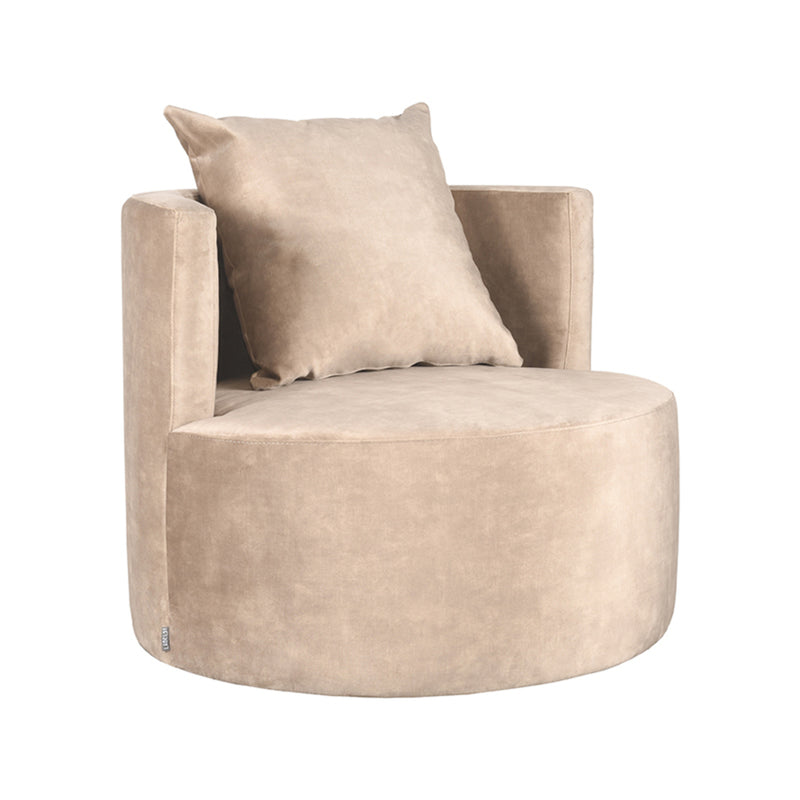 LABEL51 Fauteuil Evy - Zand - Velours - 90 cm - Majorr