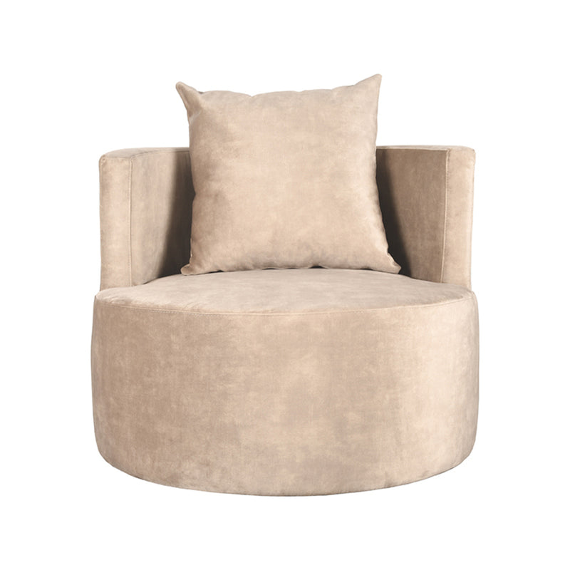 LABEL51 Fauteuil Evy - Zand - Velours - 90 cm - Majorr