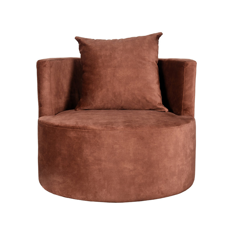 LABEL51 Fauteuil Evy - Rust - Velours - 90 cm - Majorr